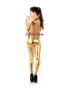Golden Shiny Metallic Catsuit Zentai With Front Zipper