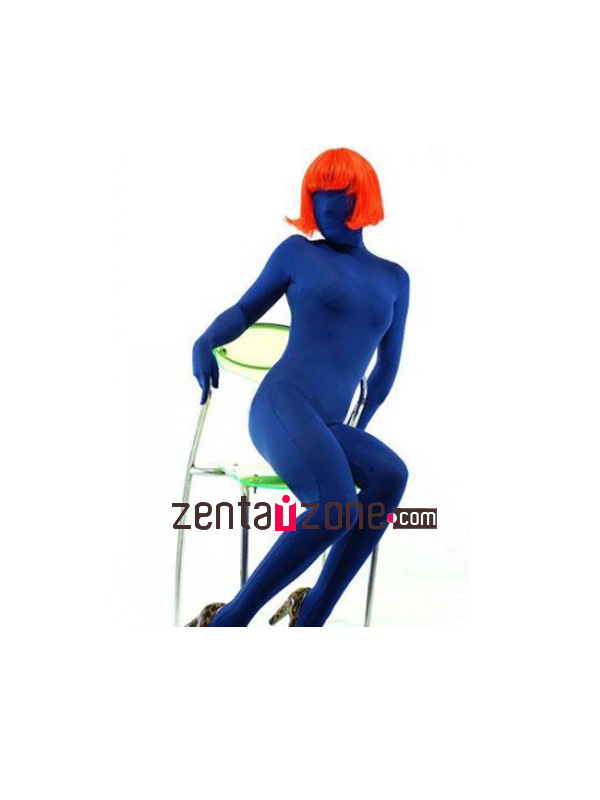 Dark Blue Modal Bodysuit Zentai Catsuit - Click Image to Close