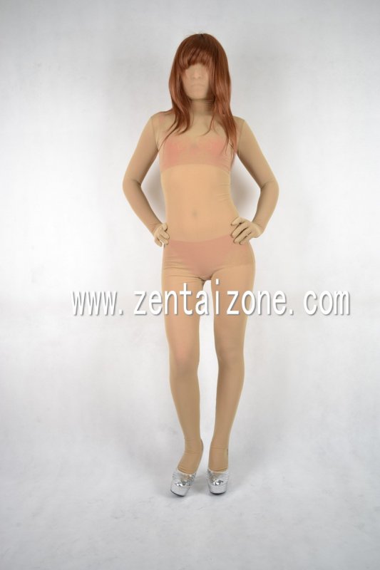 Mesh Flesh Skin Color Full Bodysuit Zentai - Click Image to Close