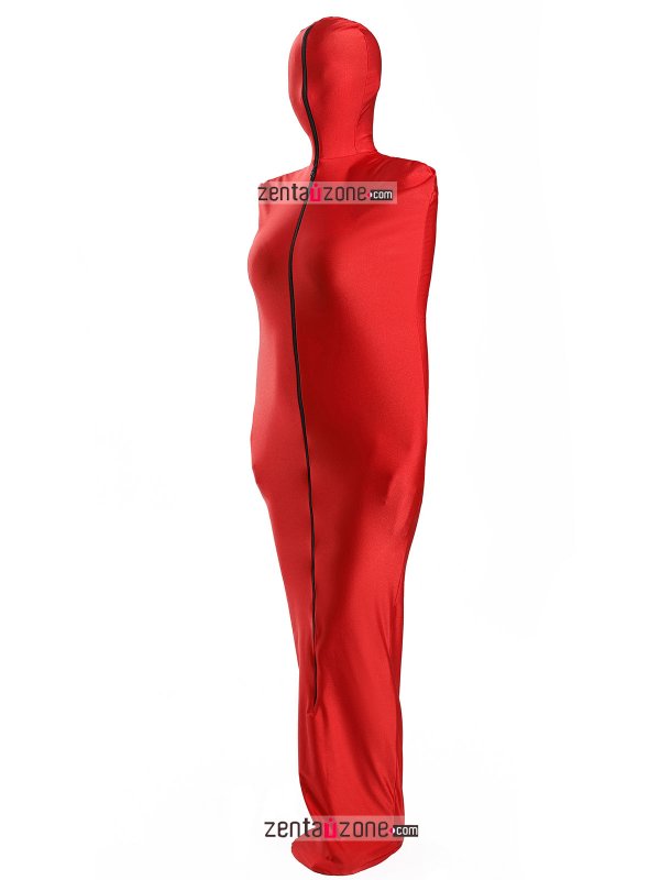 Nylon Red Lycra Zentai Bag - Click Image to Close