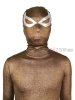 Coffee Full Body Zentai Suit With Silver Eye Outline