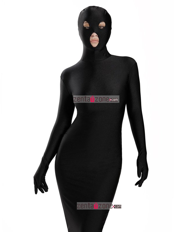 Nylon Black Lycra Zentai Dresses - Click Image to Close