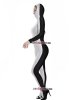 Nylon Black And White Lycra Zentai Suit