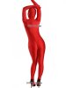 Nylon Red Spandex Zentai Suit With Open Eyes & Mouth