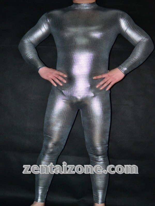 2011 New Style Silver Gray Shiny Zentai Suit - Click Image to Close
