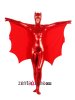Red Shiny Metallic Bat Catsuit