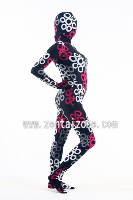 New Style Flower Pattern Spandex Lycra Full Bodysuit Zentai