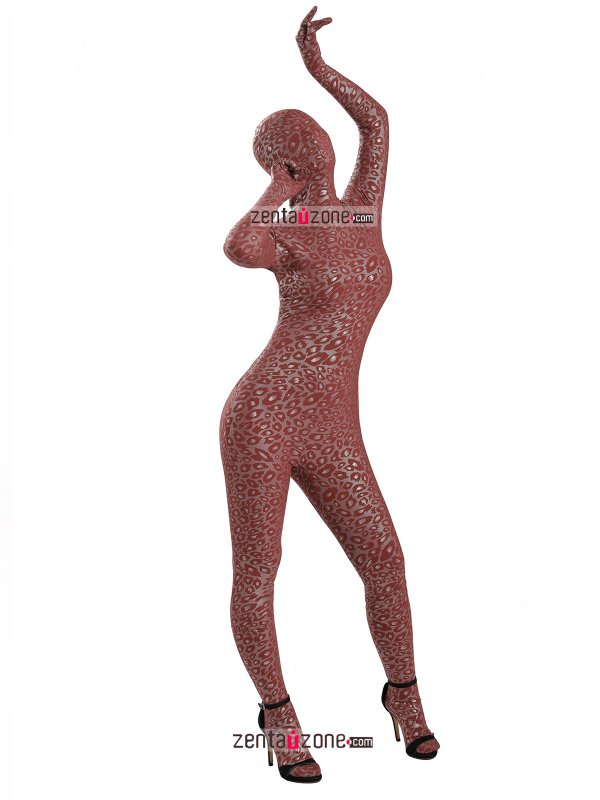 Nylon Metallic Pattern Full Bodysuit Spandex Zentai - Click Image to Close