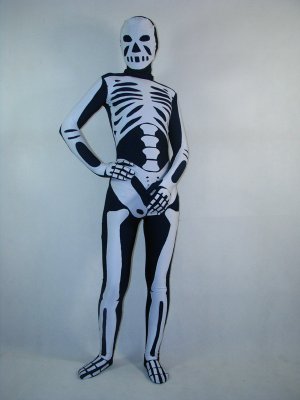 Skeleton Lycra Unisex Zentai Suit