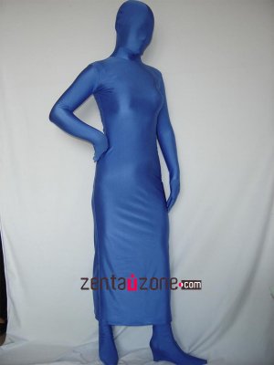 Lycra Blue Unicolor Spandex Zentai Suit