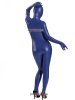 Pu Blue Shiny Full Bodysuit Zentai