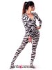 Lycra Spandex Fashion Zebra Catsuit