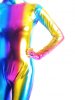 Multicolor Unisex Spandex Shiny Metallic Full Bodysuit Zentai