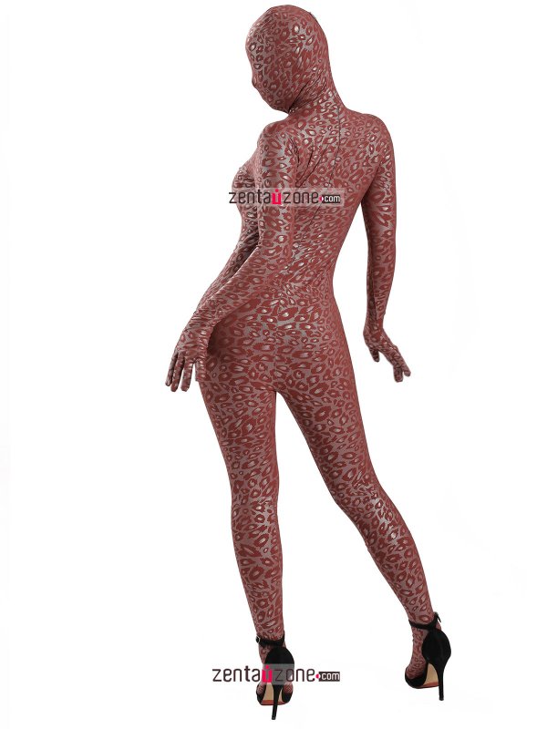 Nylon Metallic Pattern Full Bodysuit Spandex Zentai - Click Image to Close