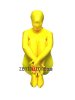 Unicolor Yellow Spandex Lycra Unisex Full Body Zentai Suit
