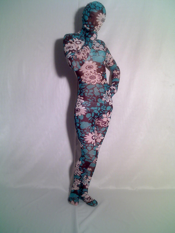 Sexy Unisex Floral Velvet Zentai Suit - Click Image to Close