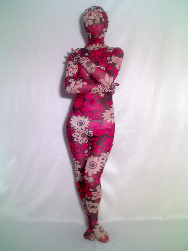 Sexy Velvet Floral Unisex Zentai Suit - Click Image to Close