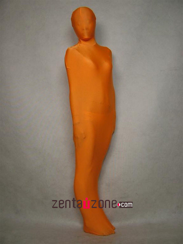Lycra Spandex Orange Bodybag Zentai - Click Image to Close