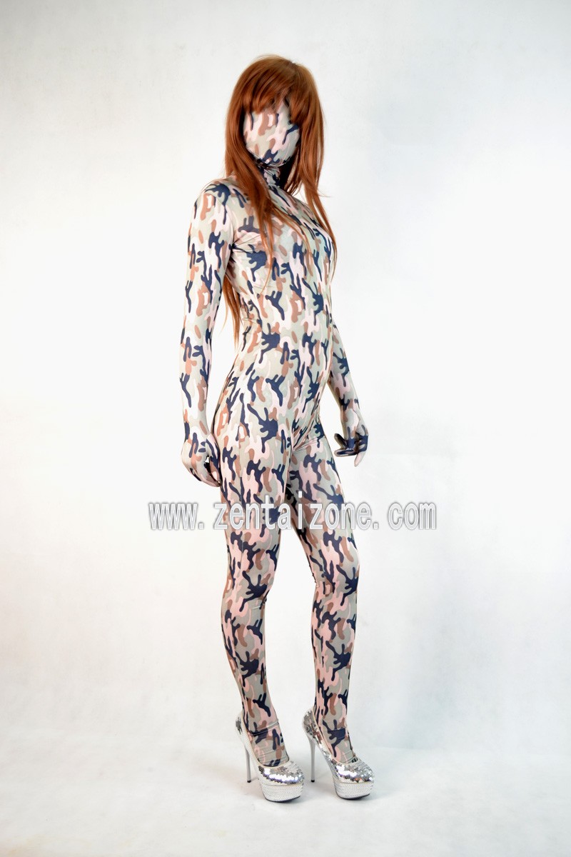 Spandex Lycra Abstract Pattern Full Bodysuit Zentai Catsuit