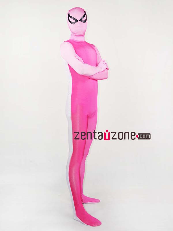 Pink Grandual Change Color Lycra Zentai Suit - Click Image to Close
