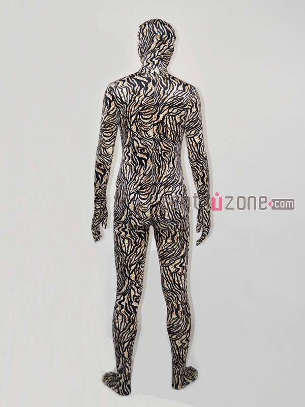 Tiger Pattern Velvet Zentai Suit - Click Image to Close