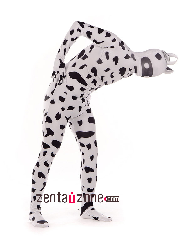 Cute Cow Spandex Lycra Print Animal Zentai - Click Image to Close