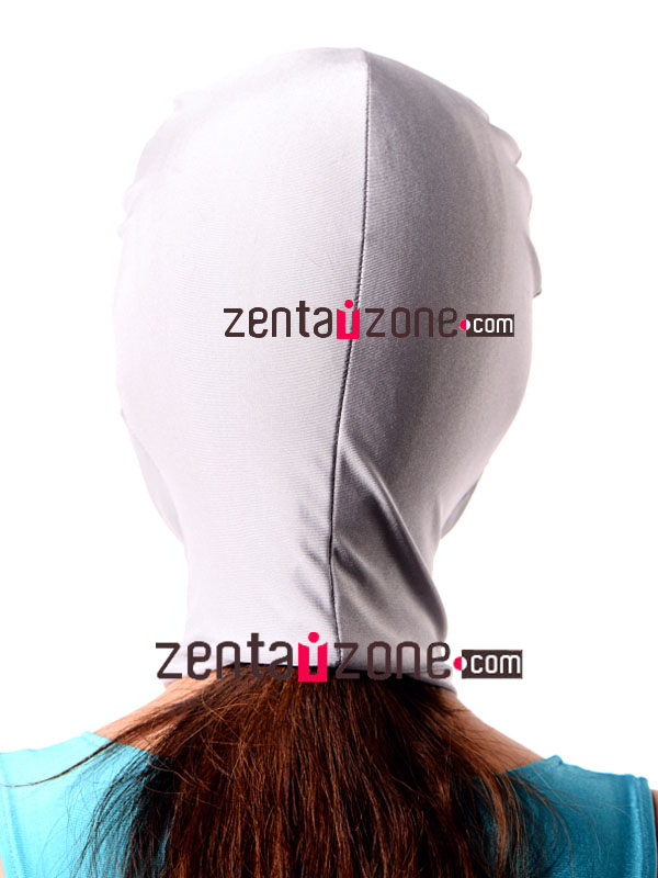 White Lycra Zentai Mask - Click Image to Close