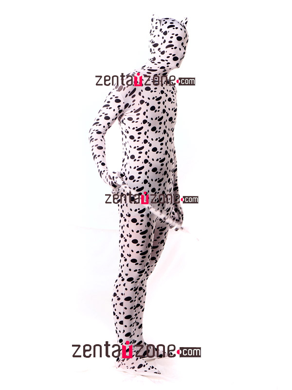 Cute Lycra Dog Zentai Full Body Suit With Ears And Tail - Click Image to Close
