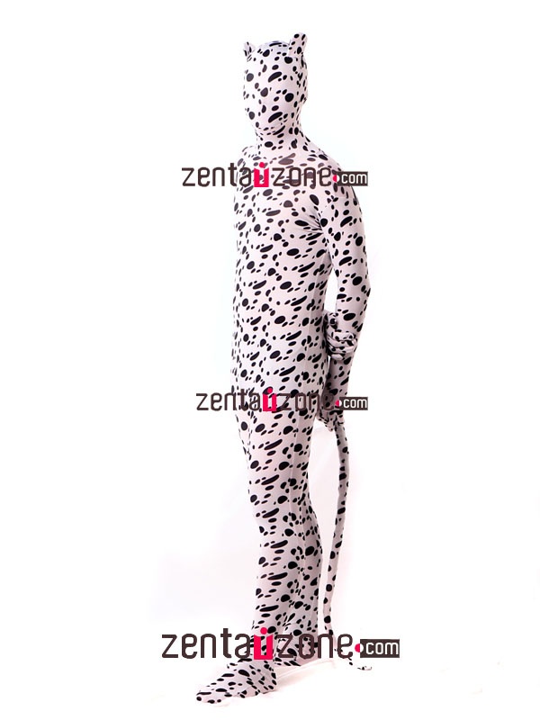 Cute Lycra Dog Zentai Full Body Suit With Ears And Tail - Click Image to Close